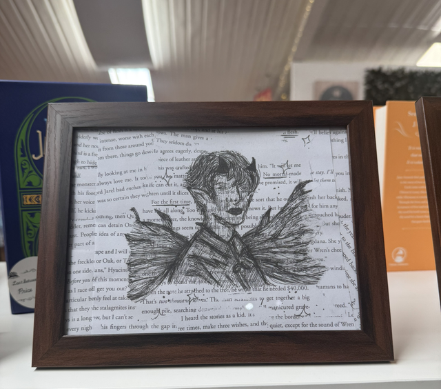 Hand drawn framed art 