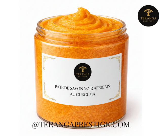 Pâte de Savon Noir Africain au Curcuma
