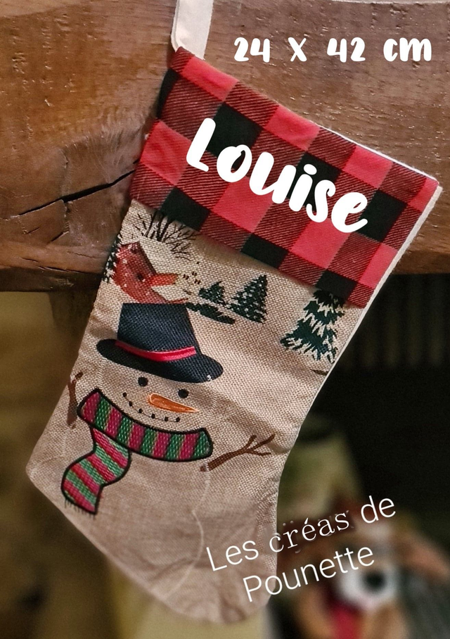 Grande botte de Noël à personnaliser