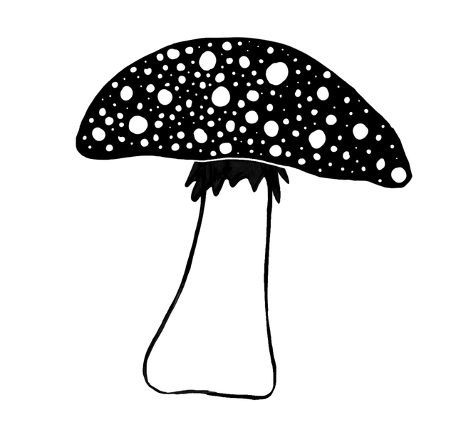 Stempel Fliegenpilz I weiss 3x3cm