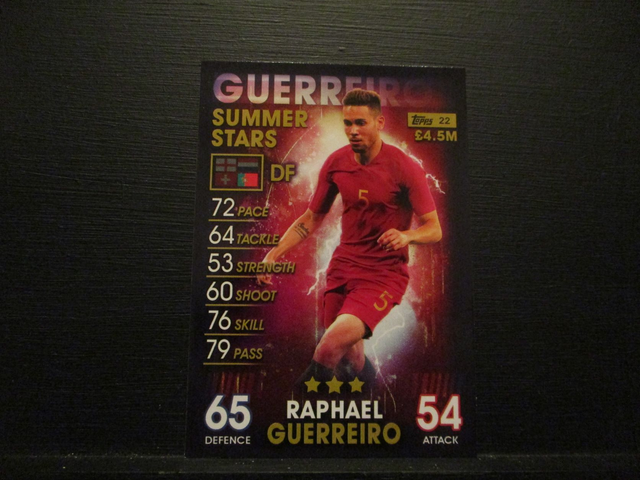 Raphael Guerreiro - Summer Stars Match Attax 101 Original Trading Card