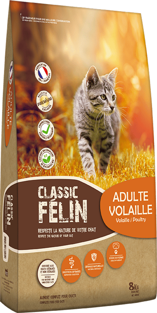 CLASSIC FELIN – ADULTE VOLAILLE 8kg