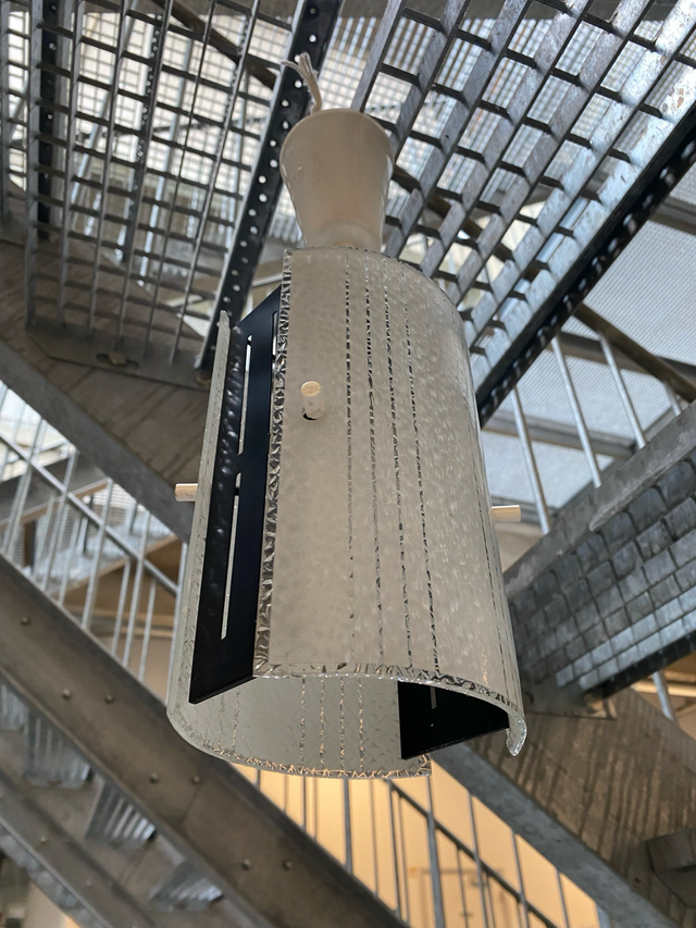 Vintage Hanglamp Glas en Metaal