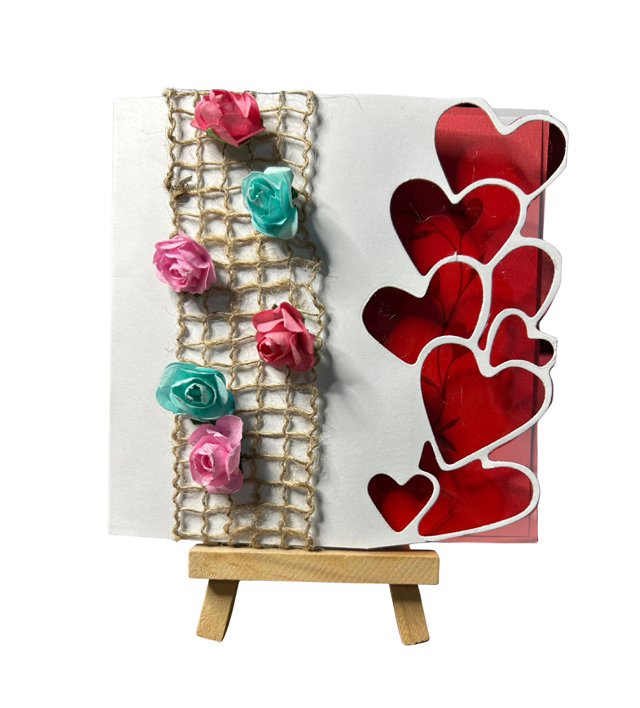 Valentine’s Rose &amp; Heart Keepsake Card