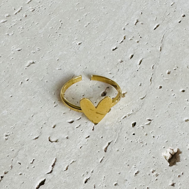 Ring hartje goud