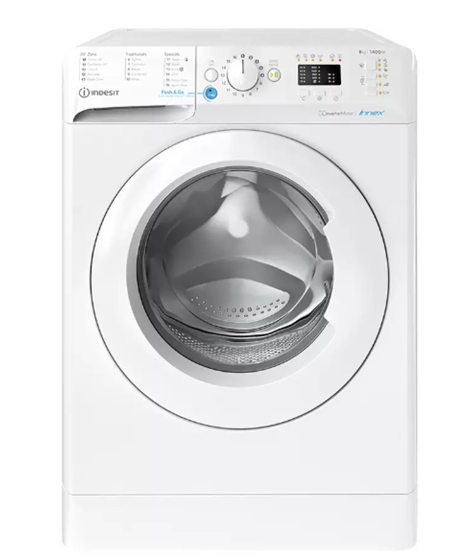 BWA81485XWUKN Indesit 1400 Spin 8kg Washing Machine - White