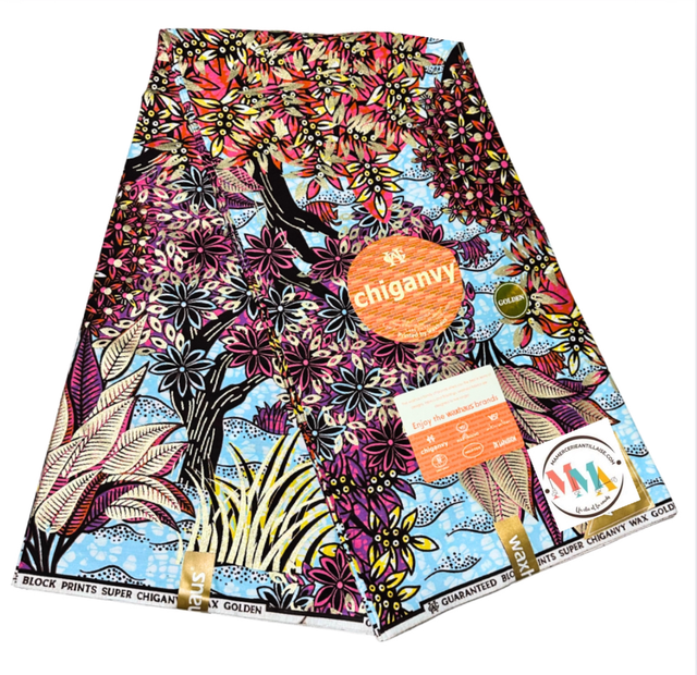 Wax Kawemba 5m40 Coton Pailleté