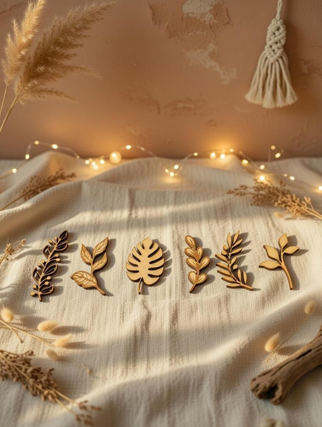 Lot de 6 embellissements Feuillage 