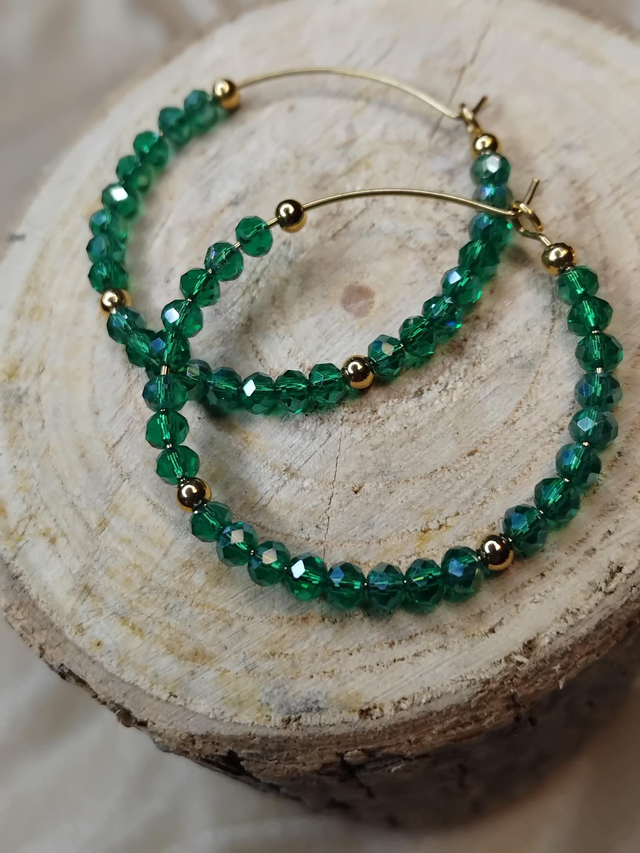 Créoles acier Esmeralda 