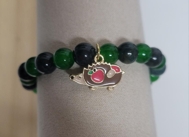 Bracelet pierre L&#039;agate mousse