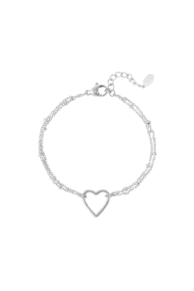 armband heart hue zilver