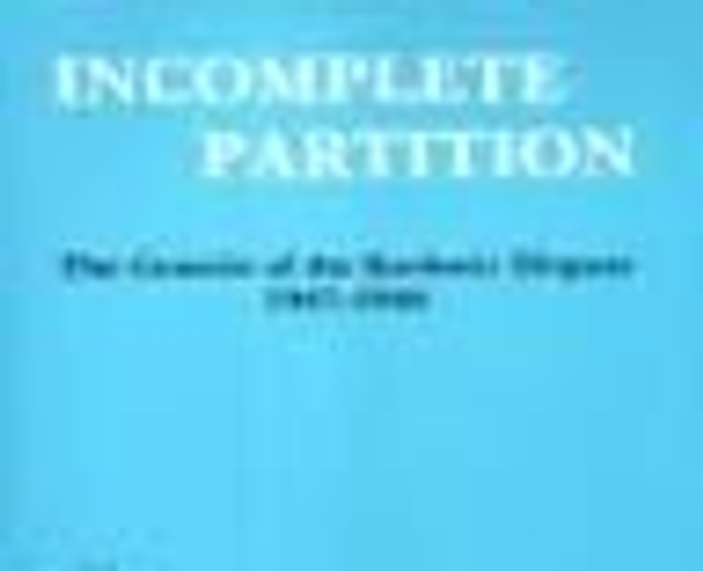 Incomplete Partition ISBN0907129080