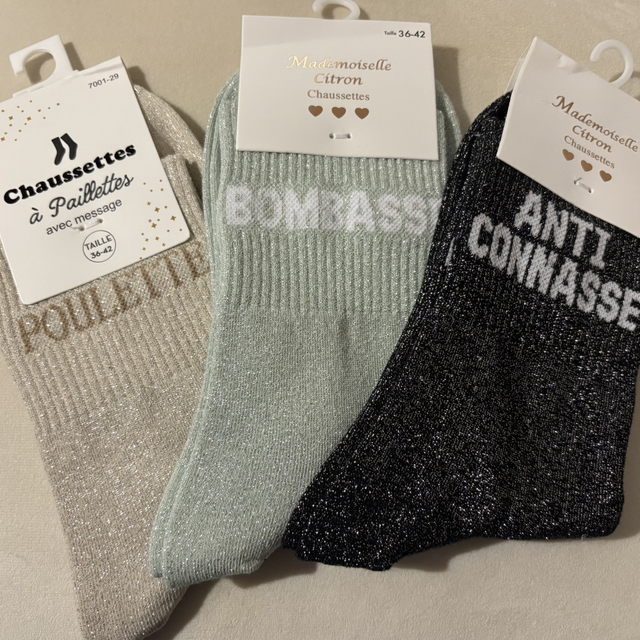 Chaussette à paillettes lot 1