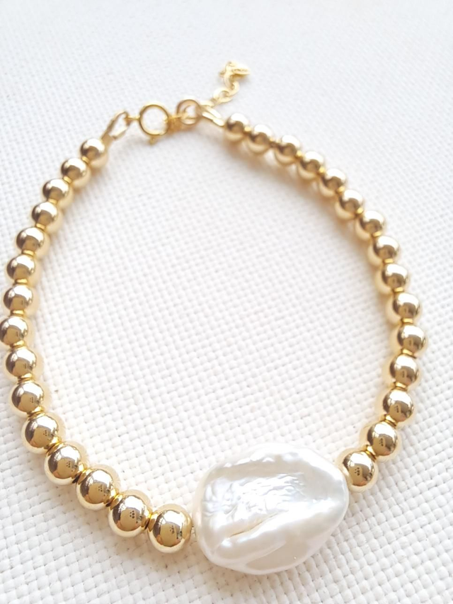 NAÏA gold-filled-perle d'eau douce bracelet