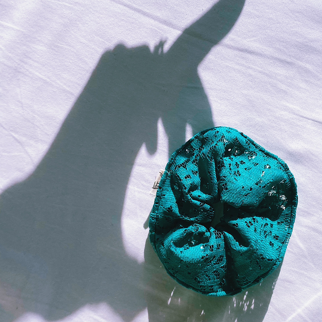 Chouchou (x1) - Dentelle verte