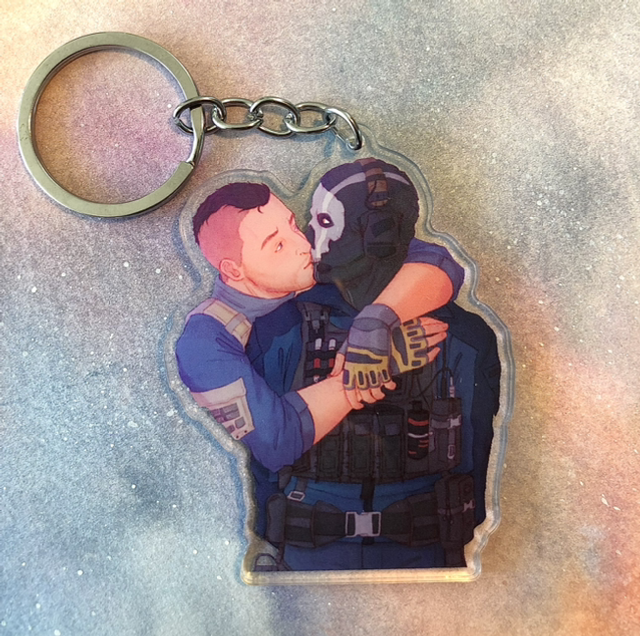 CoD - SoapGhost (blue) Keychain-K11