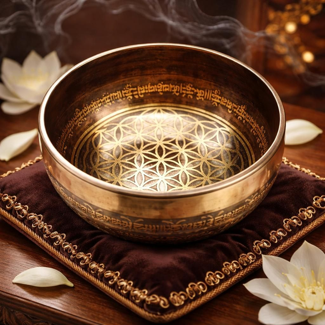 Bol tibétain "Fleur de vie"