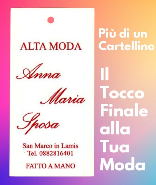 1000 cartellini abbigliamento personalizzati mm. 30x70 