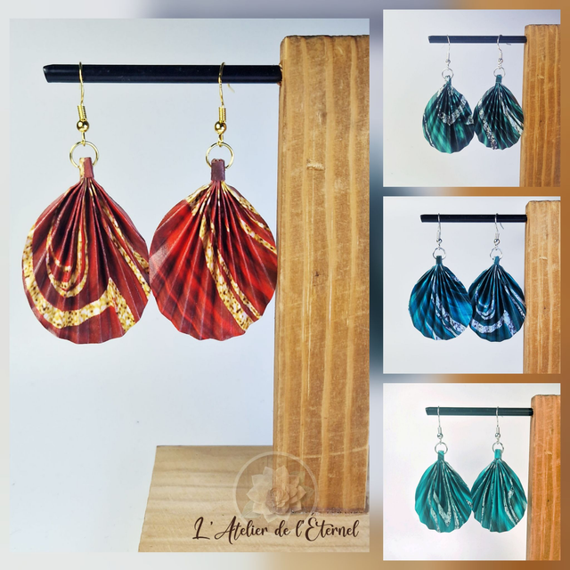 Boucles d'oreilles Licuala - Collection marbré