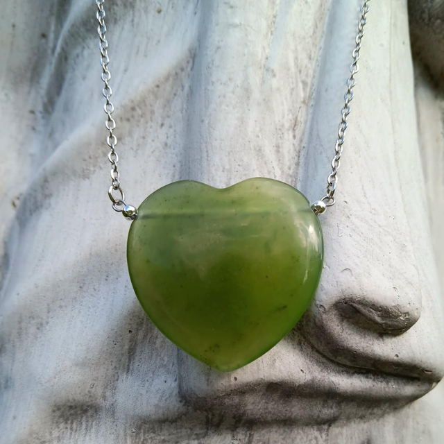 Bowenite Crystal Sterling Silver Necklace