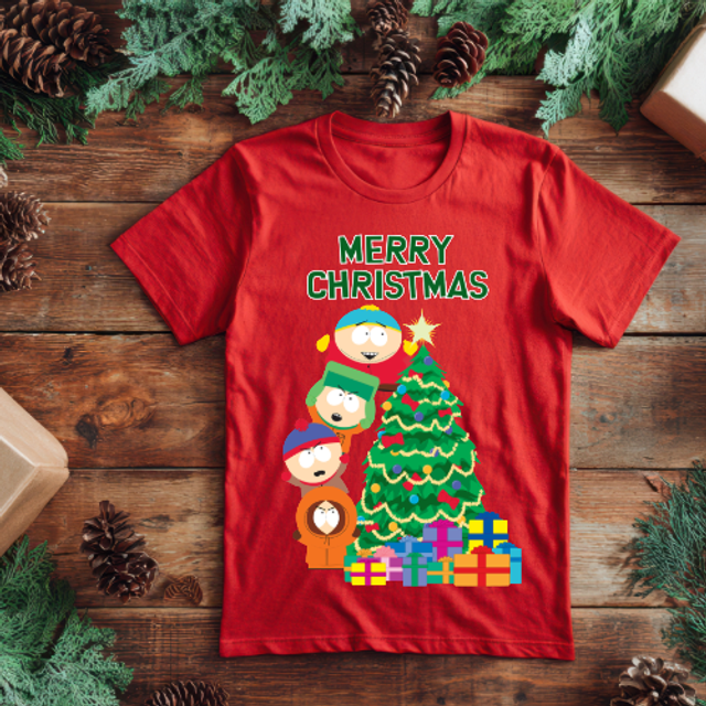 South Park Christmas T-shirt, DTF printed