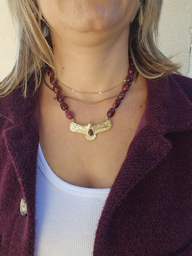Collier Aigle Bordeaux 