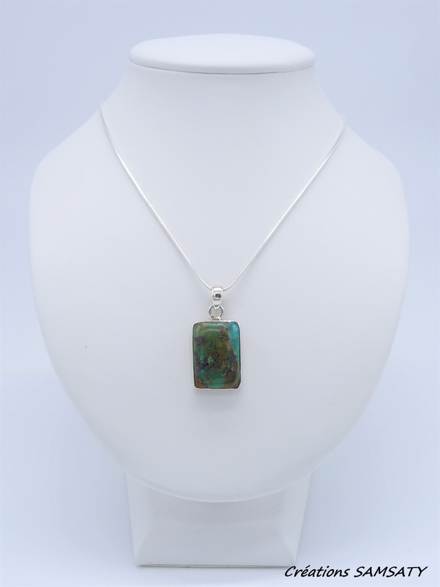 Pendentif en Turquoise Tibétaine