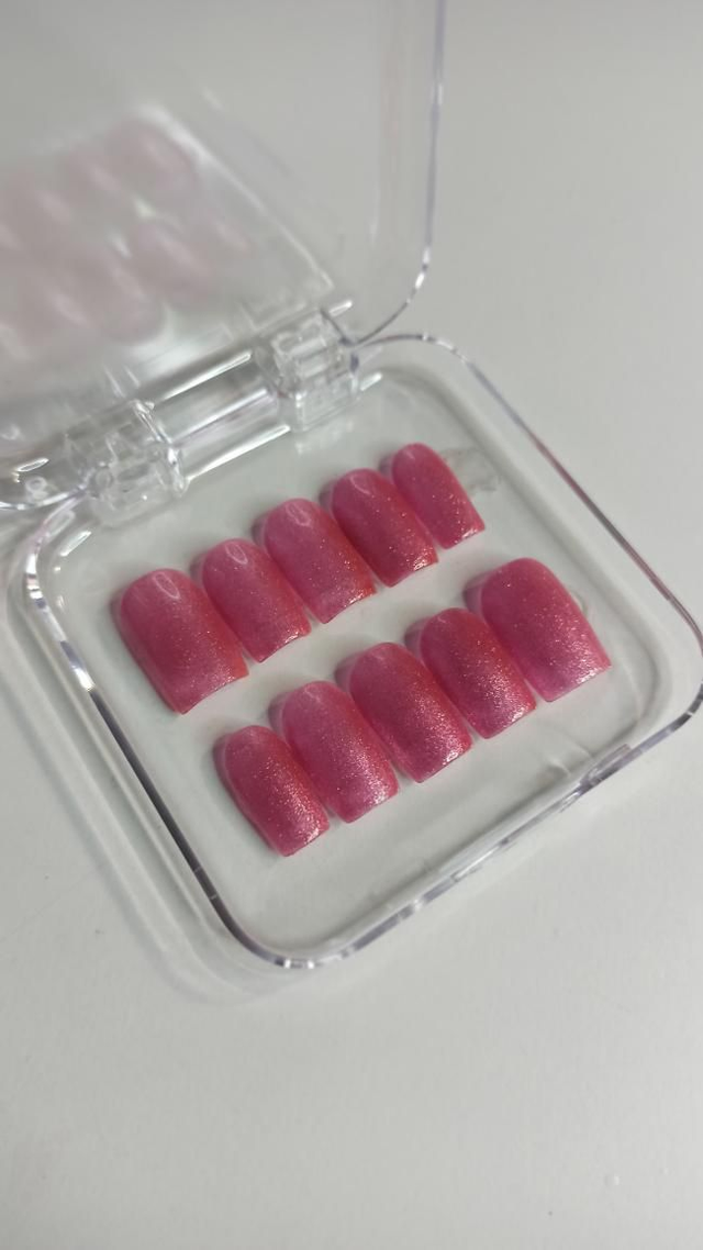 Rose nacré pailleté - Carré S