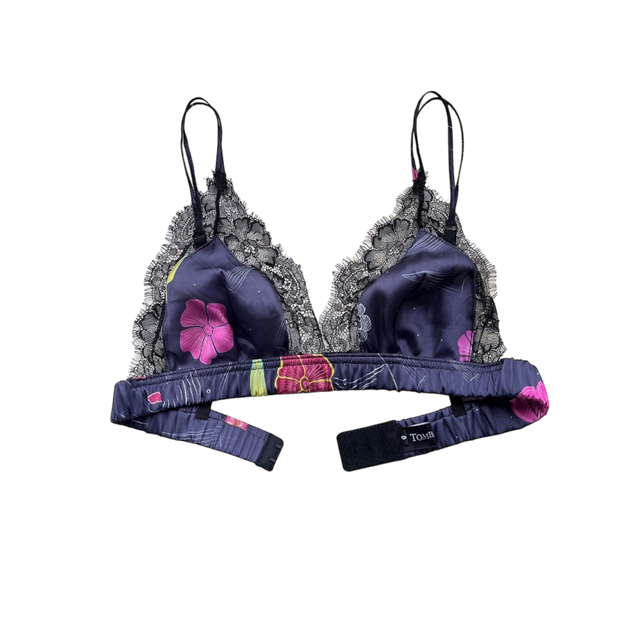 Triangle imprimé Okra woman et dentelle 