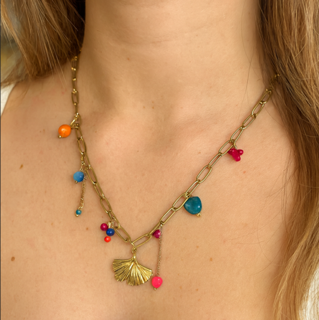 Ketting blaadje goud