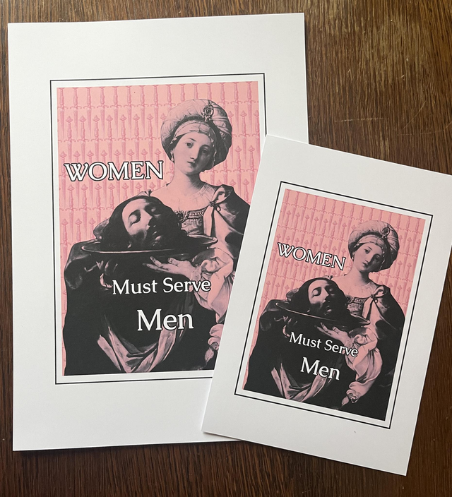 Card "Women Must Serve Men"