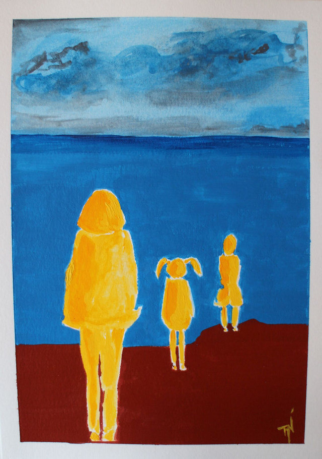 Acrylique sur papier | MARIA, la Famille