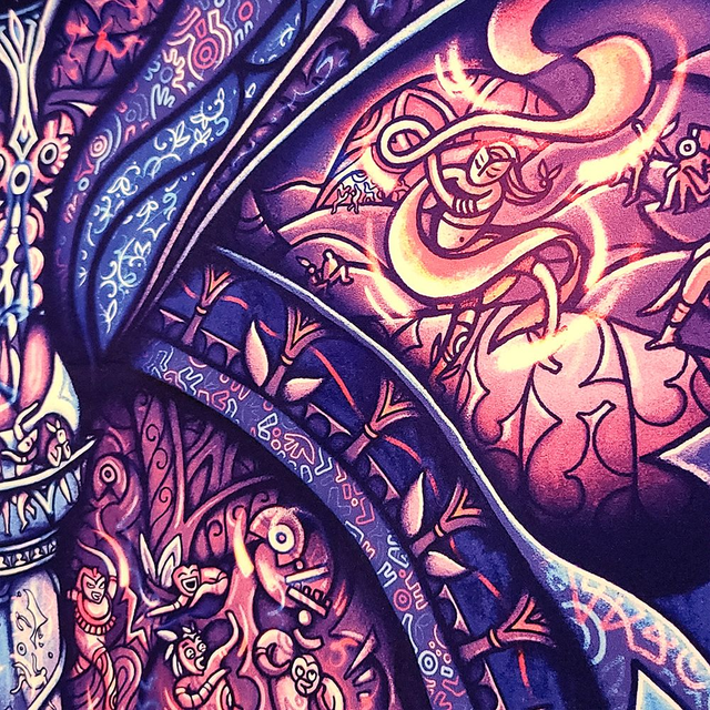 Tenture murale "Dance Temple"