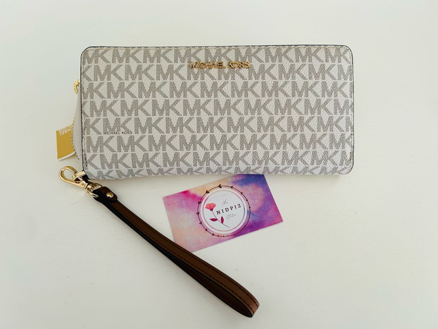 Michael Kors - Billetera Jet Set Travel Continental (Vanilla)