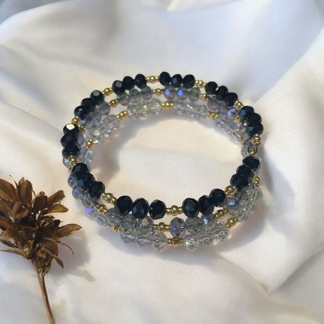 Bracelet à mémoire de forme (noir - gris - transparent)