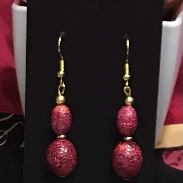 Rose Pink Dangling Earrings - RPD10