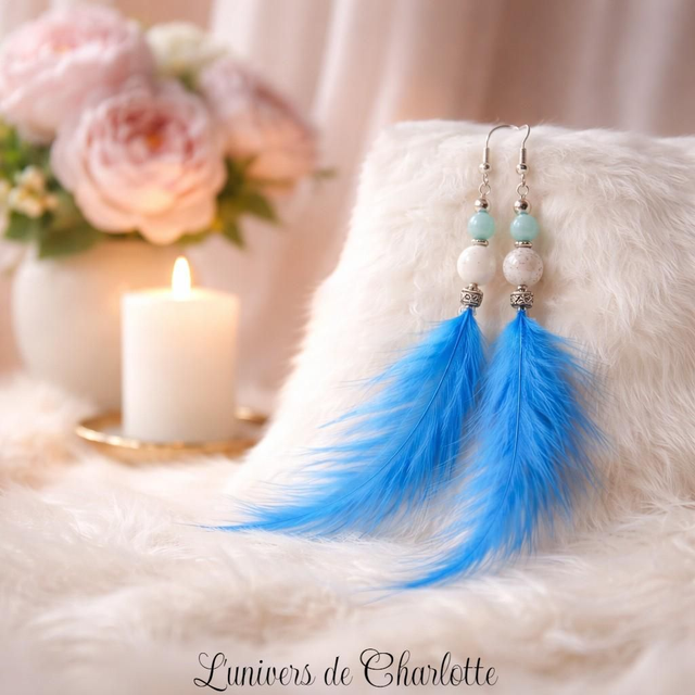 Boucles d'oreilles "Amazonite" BO-005