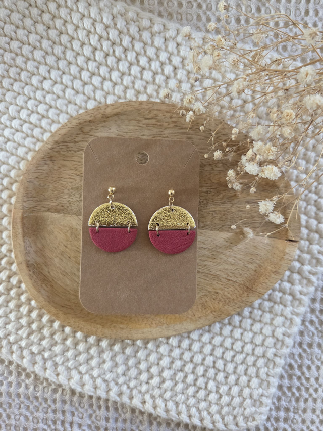 Boucles d&#039;oreilles Louise coloris Cerise