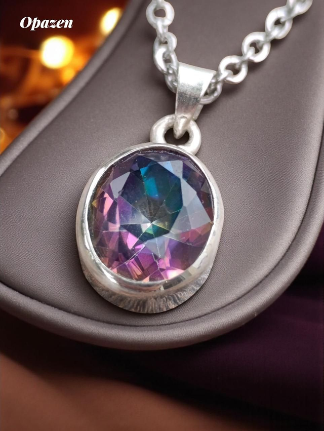 Topaze arc en ciel Argent 925