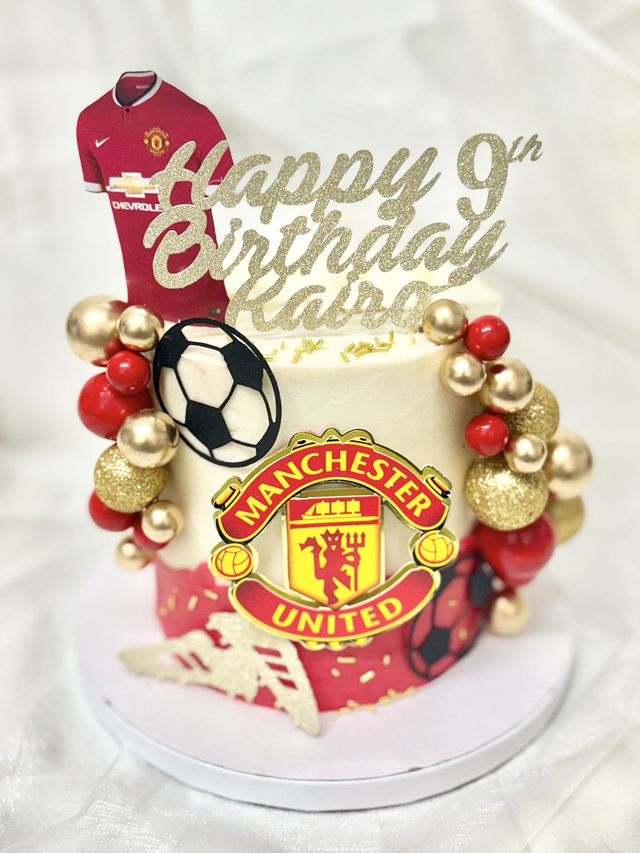 Manchester United Football Birthday Cake