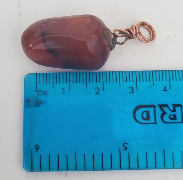 Carnelian pendant- droplet
