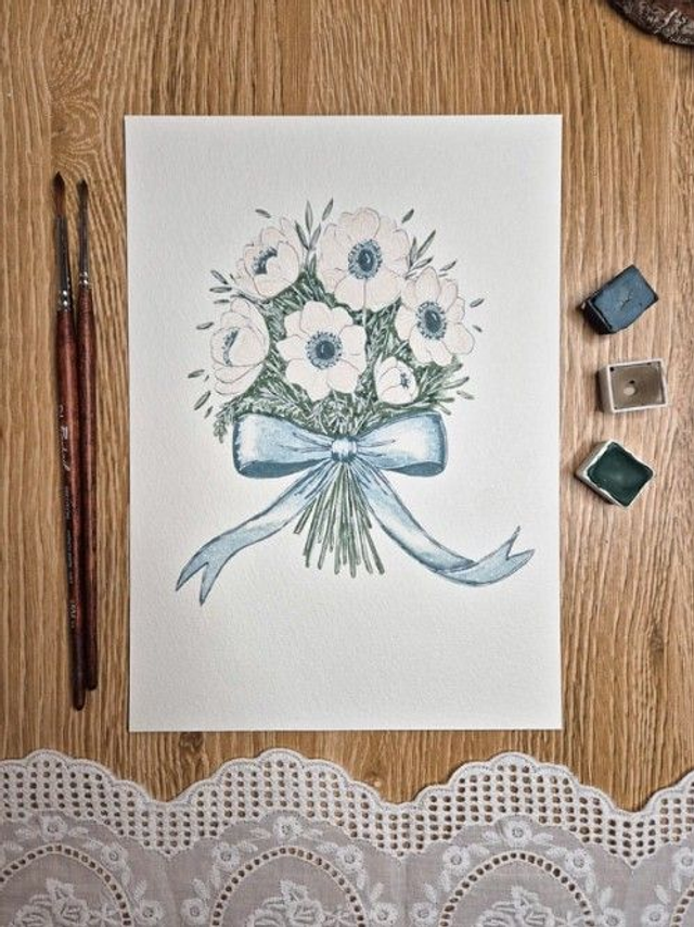 Affiche "Bouquet d'anémones" 