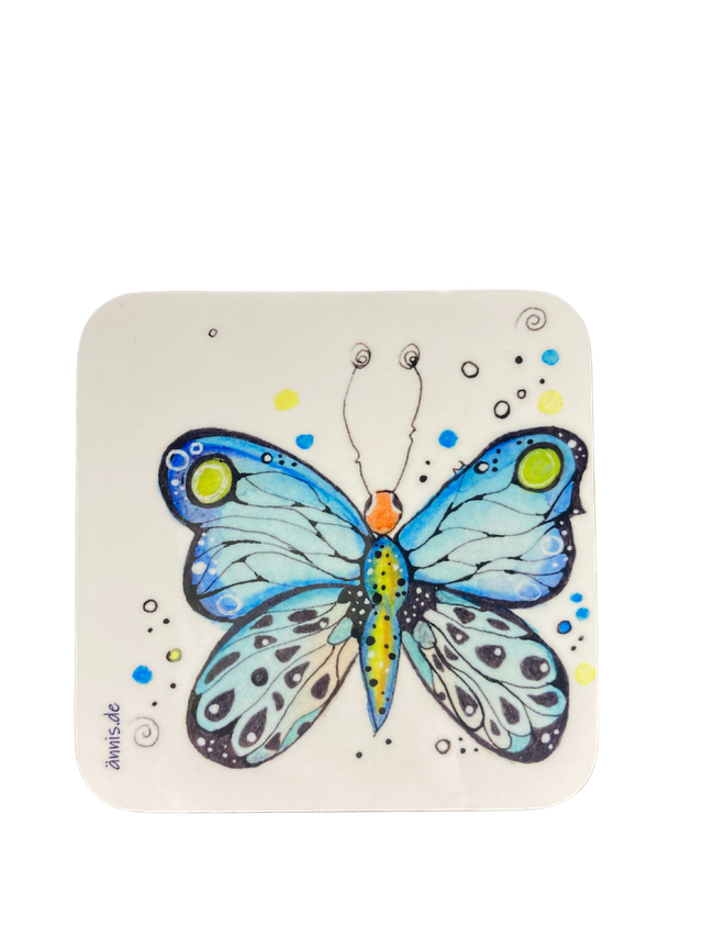 Untersetzer "blauer Schmetterling"