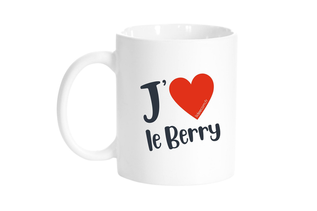 Mug blanc céramique "J'aime le Berry"