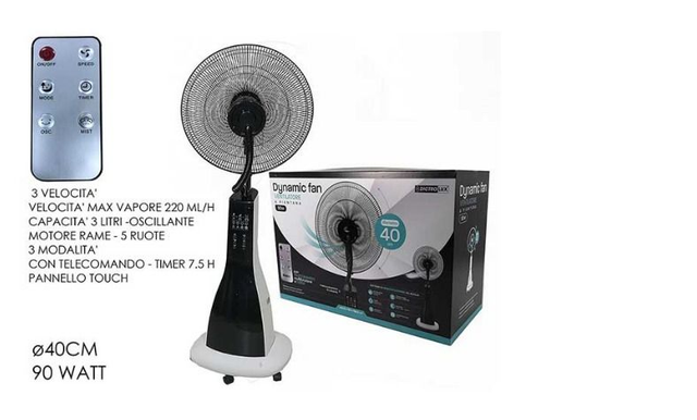 VENTILATORE NEBULIZZATORE C/Telecomando 