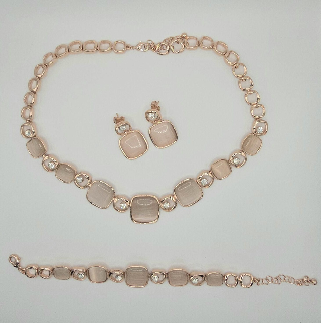 Pareure magnolia metallo anallergico rosa 