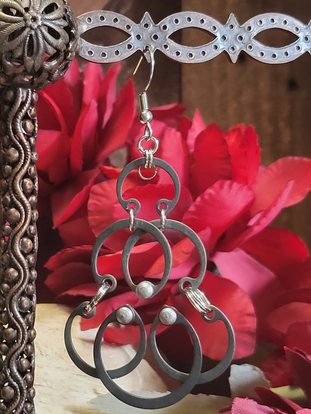 Boucles d'Oreilles Néo Circlips "Rosace d'Acier"