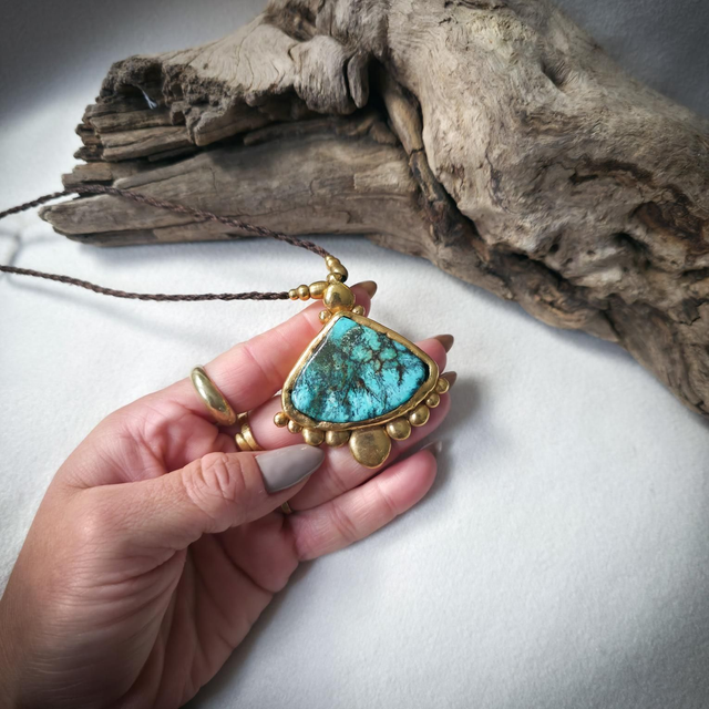 Colar Deméter com Turquesa de Hubei