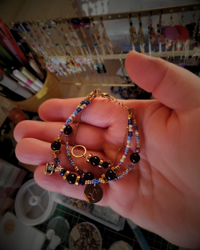 Bracelet Capricorne &amp; Onyx