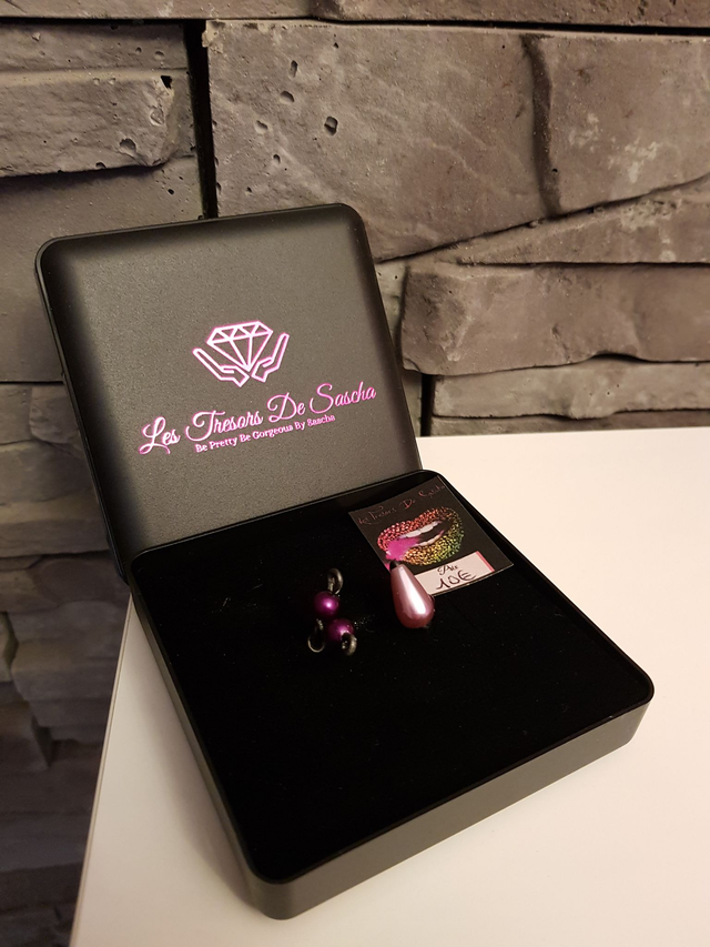 Bague Perles Violettes